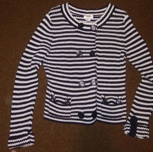 Talbots Striped sweater jacket